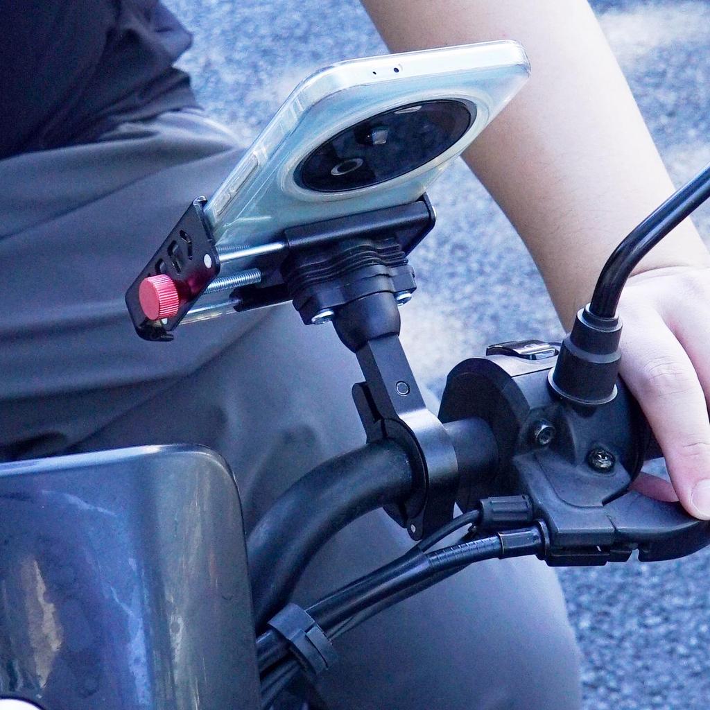 Aluminum Alloy Shockproof Phone Holder for 22/25mm Bicycle & Motorcycle Handlebars