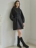 Avang Hood Fit And Flare Mini Dress - Black (Fleece)