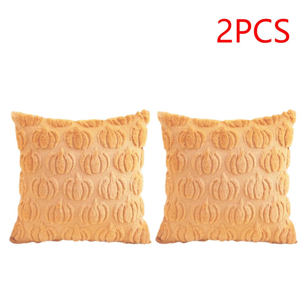 1-4PCS Halloween Ghost Pumpkin Pillowcase Washable Soft Pillow Case  Faux Fur Pillowcase for Festive Home Accent Bedroom Home De