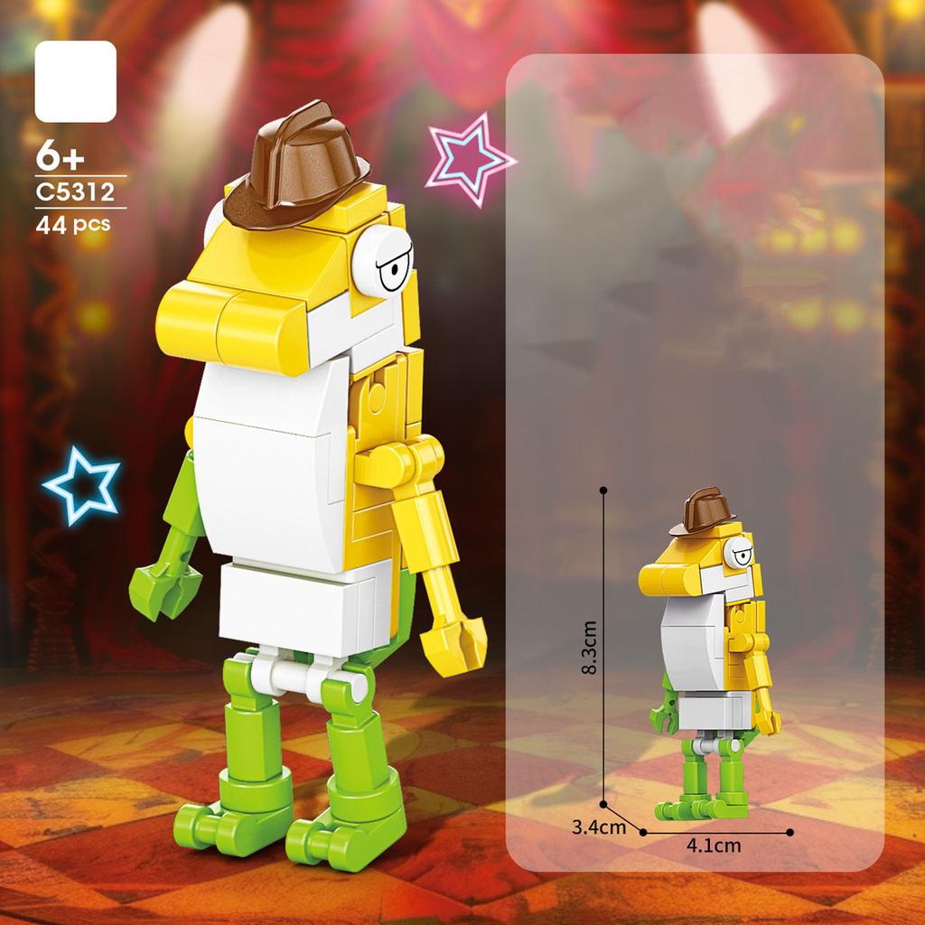 New The Amazing Digital Circus Anime Figures Building Block Horror Game Cartoon Cute Doll Block Model Set Toys for Kids Gifts