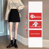 Women's Summer 2024 High Waist Black Slimming A-line Midi Skirt