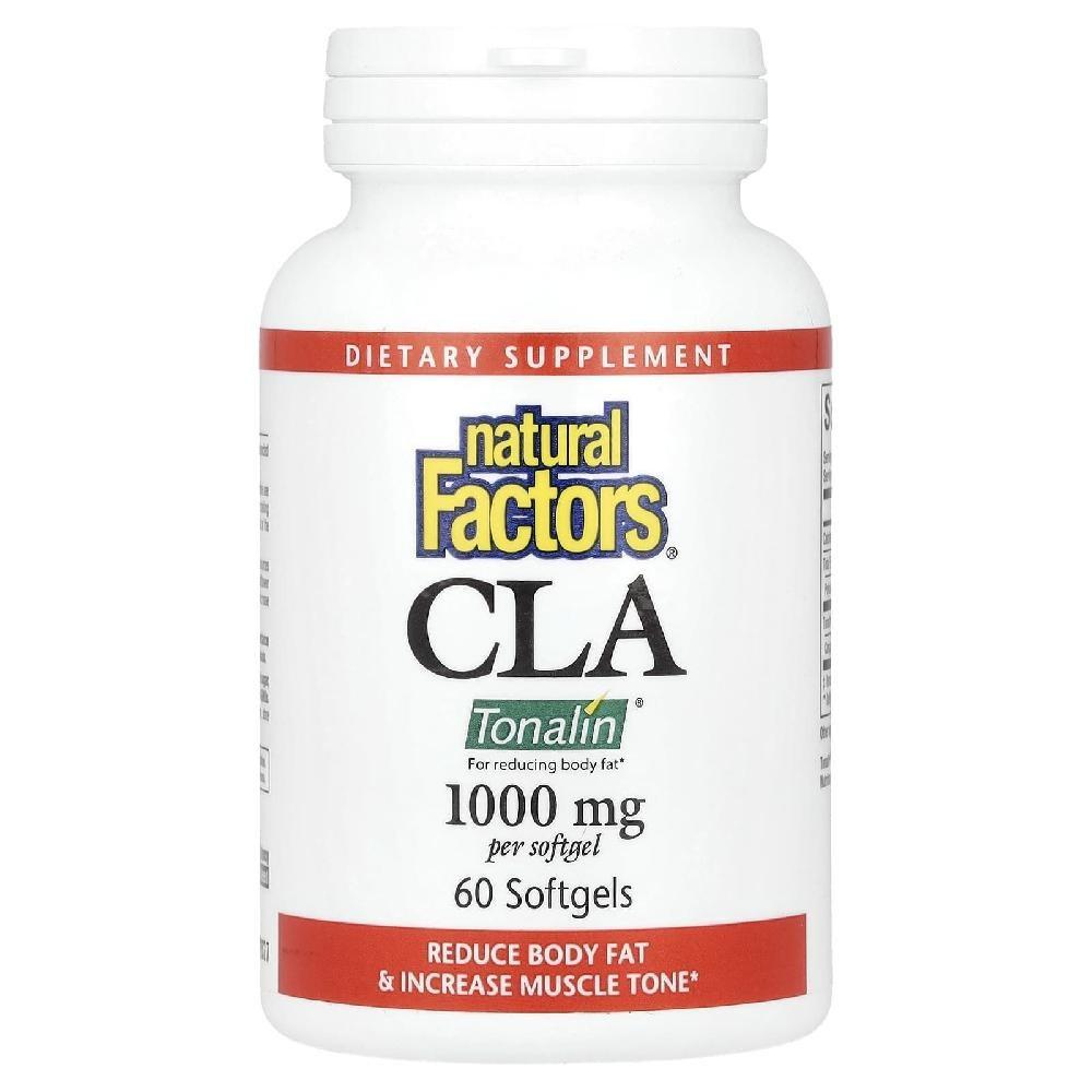 Tonalin Natural Factors CLA 1000mg Tonalin Conjugated Linoleic Acid Softgels 60 Tablets 1 pcs Ingredients: may be | 60 Tablets 1 pcs
