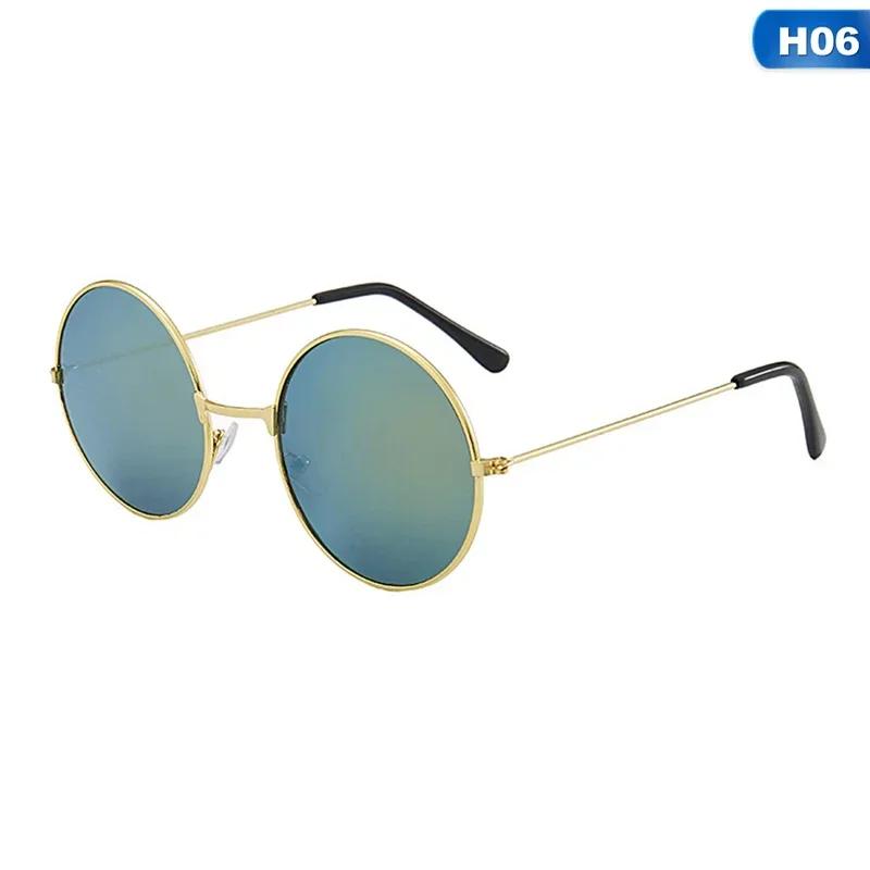 Vintage Retro Polarized Steam Punk Sunglasses Fashion Metal Round Mirrored Eyewear Men Circle Sun Glasses UV400