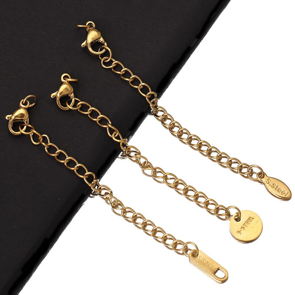 Elegant Tail Chain Extender 5cm Stainless Steel Tail Chain for Necklace Extensions Bracelet Lengthener Chain
