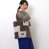 Nananoel pappy Eco-Fur Patchwork Tote BagA4 Size, Size 2553311016, Large Gray (391)