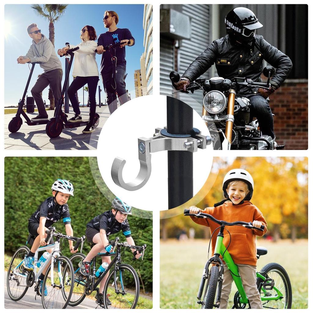 Electric Bike Hook, Scooter Carrier Hook | Cycling Storage Aluminum Alloy Multi-Purpose Hook -
