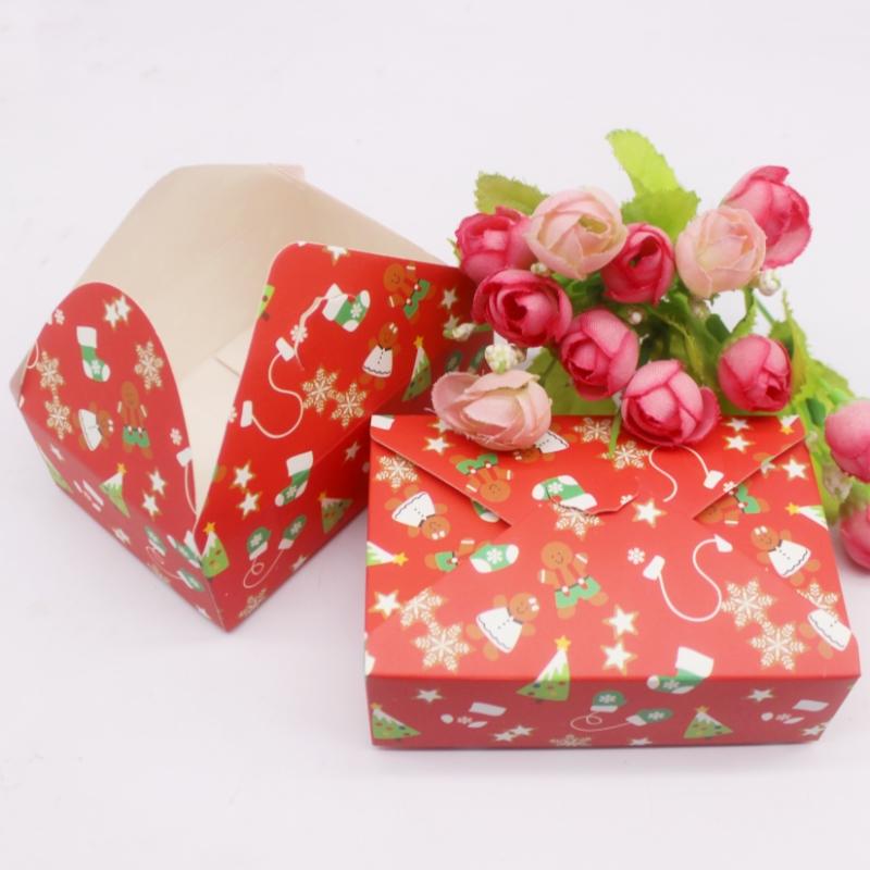 10pcs Christmas Gift Packs, Paper White Jewelry Bags, Chocolate Party Decorations