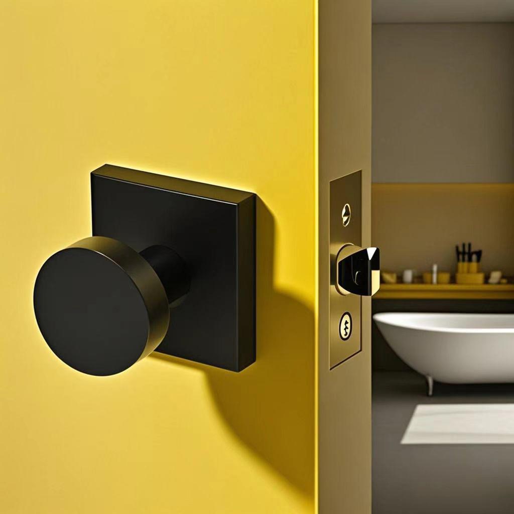 Okrągłe gałki do drzwi ze stopu cynku Zestaw gałek Bez blokady Klamki do drzwi wewnętrznych do przedpokoju, szafy, łazienki Łatwe w montażu