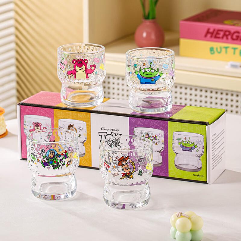Disney Toy Story Retro Polka Dot Glass Drinking Cup (4-Pack)
