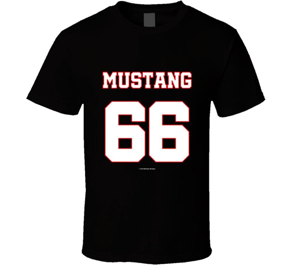Mustang 66 Jersey Style Dark Shirt Ponycar Gift T-Shirt