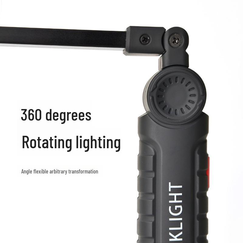 COB LED Work Light: Folding, Magnetic, with Red Warning Light for Outdoor Maintenance and Auto Repair