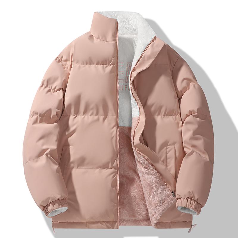 Velours d'agneau Nouvelle Veste en coton ample et polyvalente double face pour hommes et femmes Même style Veste en coton pour couples
