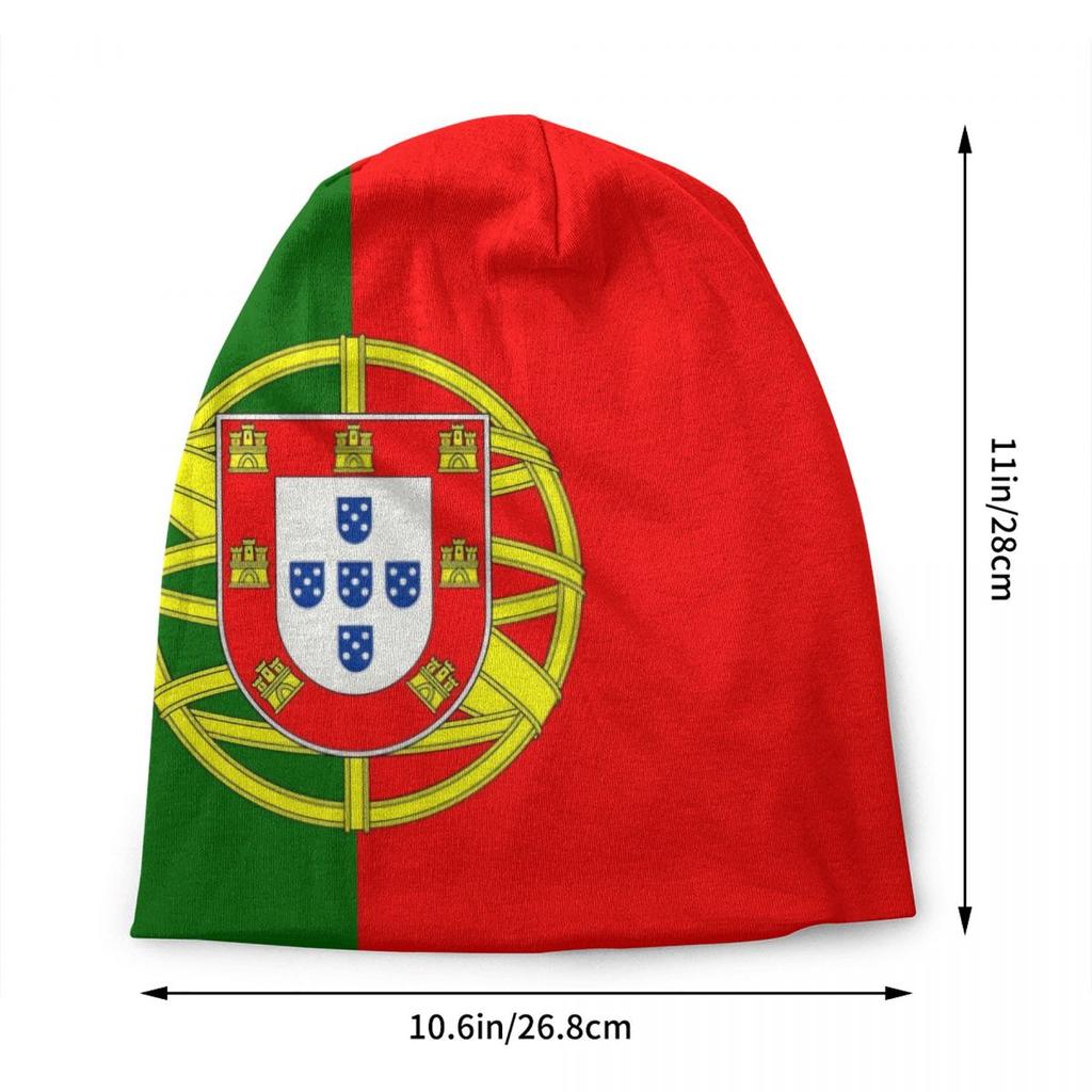 Custom Flag Of Portugal Bonnet Hat Knit Hats Unisex Women Hip Hop Unisex Portuguesa Patriotic Warm Winter Skullies Beanies Caps