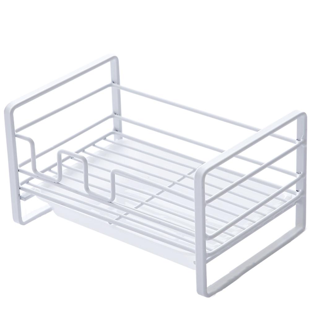 Spons Zeep Borstelhouder Keuken Zeep Opvangbak Aanrecht Sponsrek met Verwijderbaar Afdruiprek Aanrecht Organizer Zeep