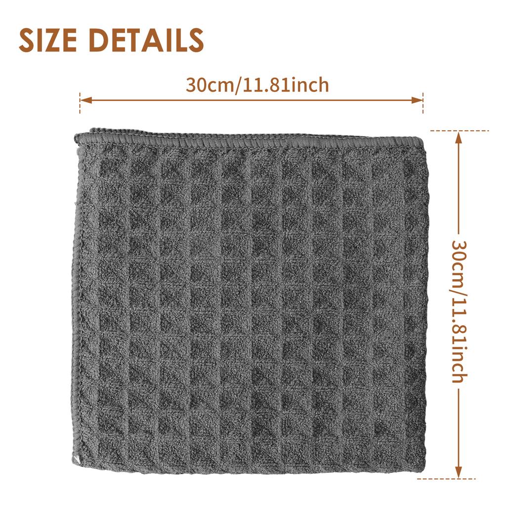 6Pcs Fiber Dish Cloth Breathable Towel High Absorbency Cleaning Cloth Non Scratch Surface Cleaning Wipe for Home and Kitchen