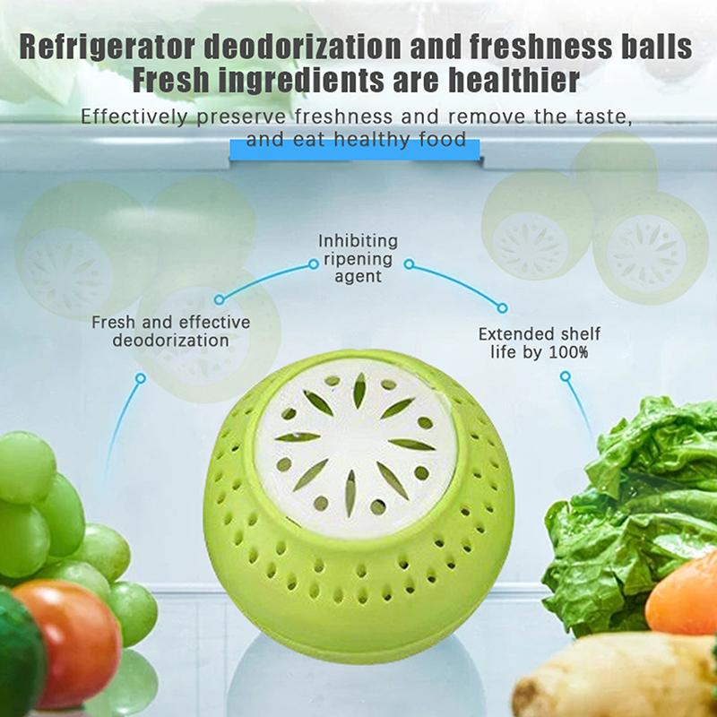 3 Pcs/Set Refrigerator Deodorant, Fridge Odor Removal Balls With Active Carbon Kitchen Tool Household Cleaning Products