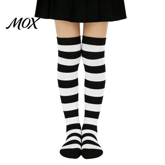 Comic-Ausstellung Outfit Accessoires Gestreifte Oberschenkelhohe Socken für Damen Mädchen, Über dem Knie Strümpfe, Mode Festlich Winter Strumpfwaren Weich Dehnbar
