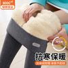 Extra Thick Lamb Wool Leggings Women's Autumn and Winter Integrated Pants with Fleece and Thicker Outer Wear Large Size Thermal Cotton Pants