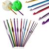 Multicolored Crochet Needles Set Comfortable Handle Crochet Crochet Hooks  Weaving Accessory