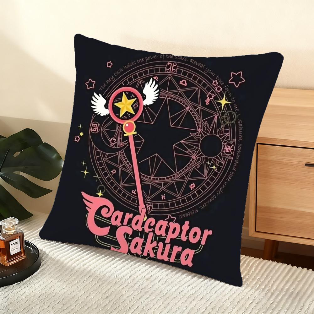 CCardcaptor SSakura Cushion Cover Soft Short Plush Pillow Cover Smooth Cozy Texture Aesthetic Cushion Case Home Decor