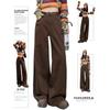 Women's Plus Size Retro Denim Wide-Leg Jeans, High Waist, Straight Floor-Length – Autumn/Winter 2026 Collection