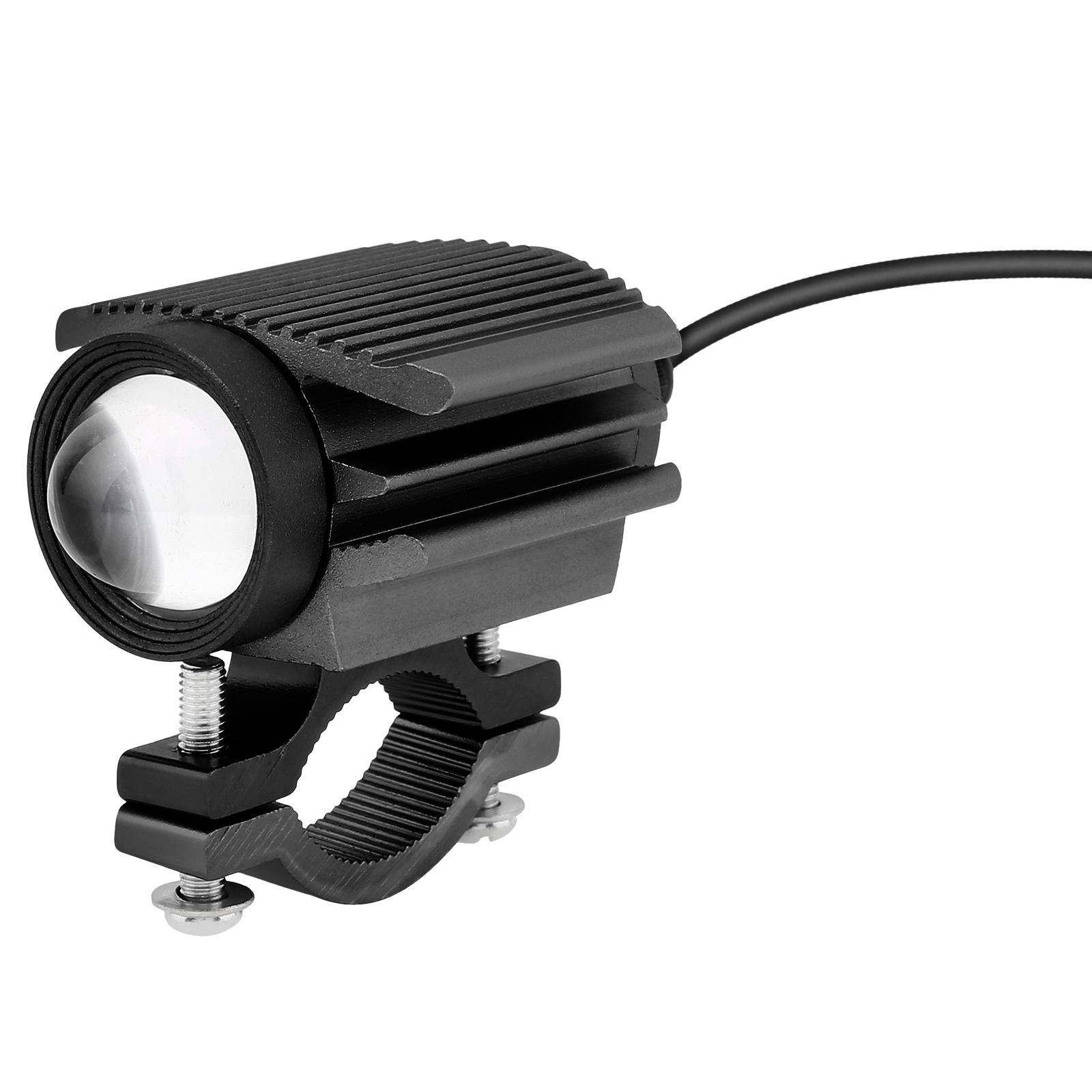 

1 шт. светодиодная фара для мотоцикла, прожектор дальнего / ближнего света, желтый, белый, двухцветная, 4-режимная, противотуманная фара, вспомогательные фары + переключатель чёрный