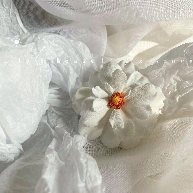 

Car-Mounted Gentle Floral Fragrance Car Perfume Pendant Diffuser Stone Air Vent Aroma Gift Gentle White Orange(Air outlet clip)