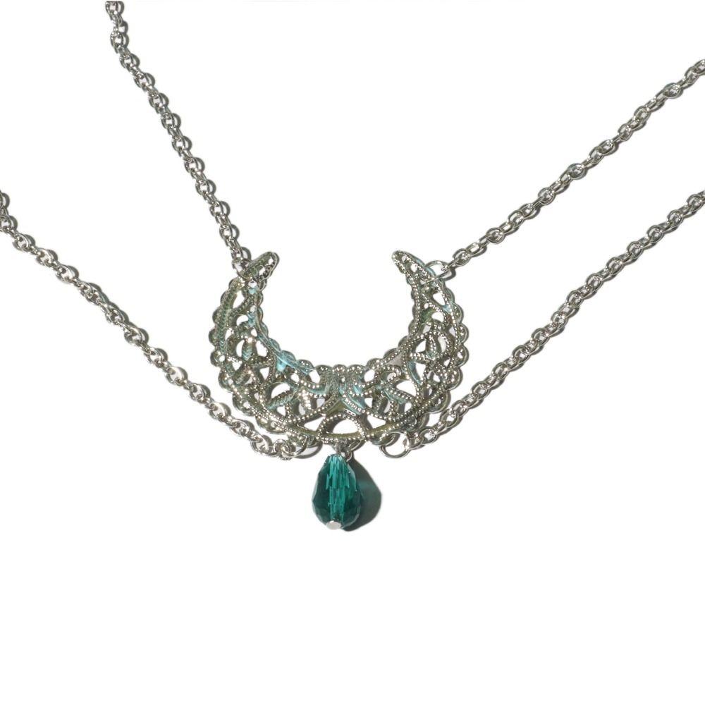 Chain Hollow Moon Wedding Headbands Bohemia Headbands Women Head Chain Crystal Forehead Chain