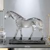 Transparent Resin Horse Statue Ornaments Home Room Cabinet Handicrafts Animal Item Office Decoration Housewarming Opening Gifts