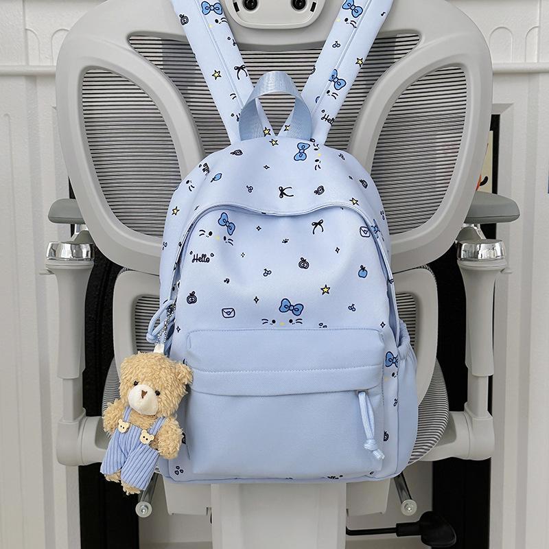 Schoolbag New High-value, Sweet, Literary and Cute Butterfly Backpack for Junior High School Students Lightweight Backpack