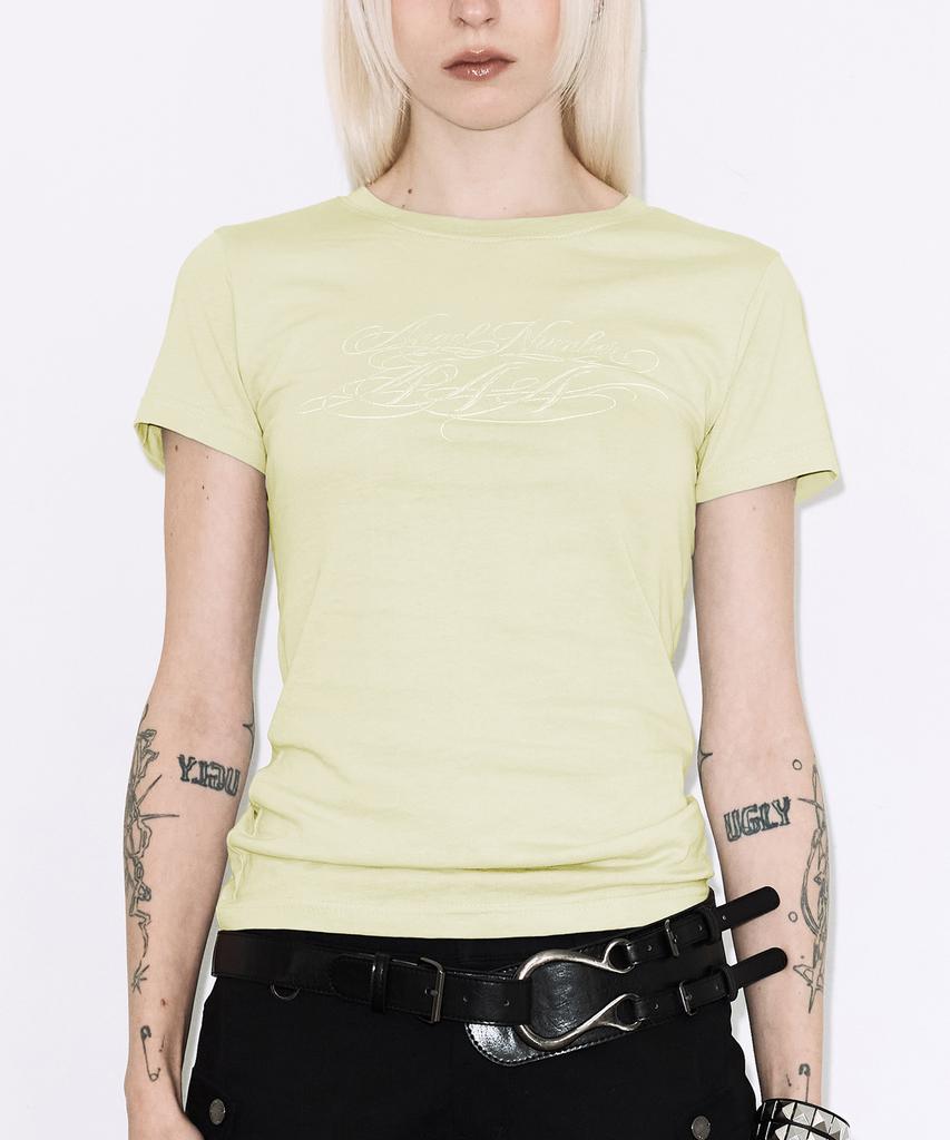 FANCY CLUB Back Cross Tee (Lemon) F26Qb073