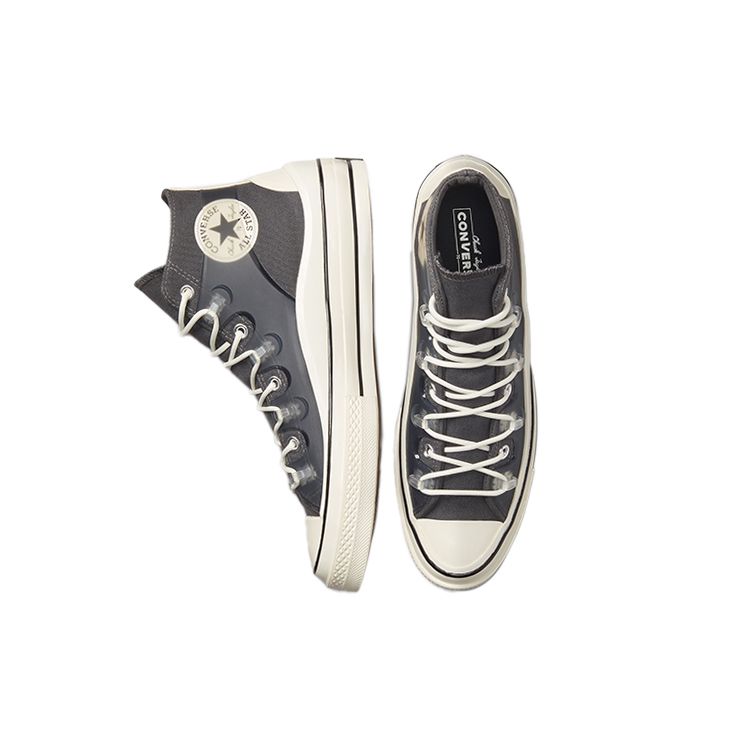 Kim Jones X Converse Chuck 70 High Storm Wind Unisex Sneakers Grey Egret Black 172937C