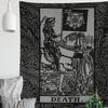 Tapestry Tarot Card Death Black and