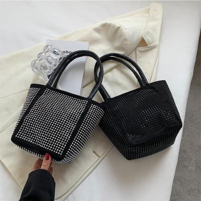 Women's Bucket Bags  Summer New INS Fashion Diamond Handbags for Party Chic All-match Underarm Shoulder Bag Casual Totes