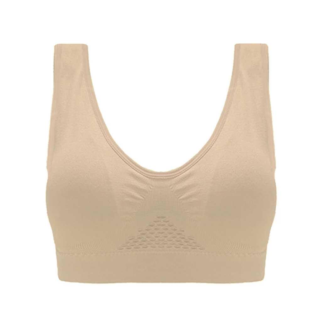 Bras for Women Plus Size Seamless Cotton Breathable Underwear Wireless with Pads Push Up Bra Plus