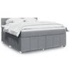 Vidaxl Letto Continentale Con Materasso, Grigio Chiaro, Tessuto, 180X200Cm