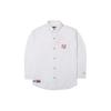 SS24 MLB Vintage Club Serie New York Yankees NY Logo Einreiher Langarmhemd Unisex-Hemden Elfenbein 14187392