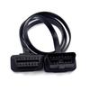 Dual Female Y Splitter Elbow 16Pin OBD 2 Extender ODB OBD2 Cable 16 Pin Male To Female Flat Noodle OBD2 Extension Cable