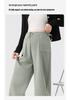 High-Waisted Maternity Straight-Leg Pants - Trendy, Versatile, Loose Korean Style for Spring & Autumn