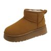 Snow boots women's winter warm cotton shoes piled and thickened women's snow cotton fur integrated women's shoes