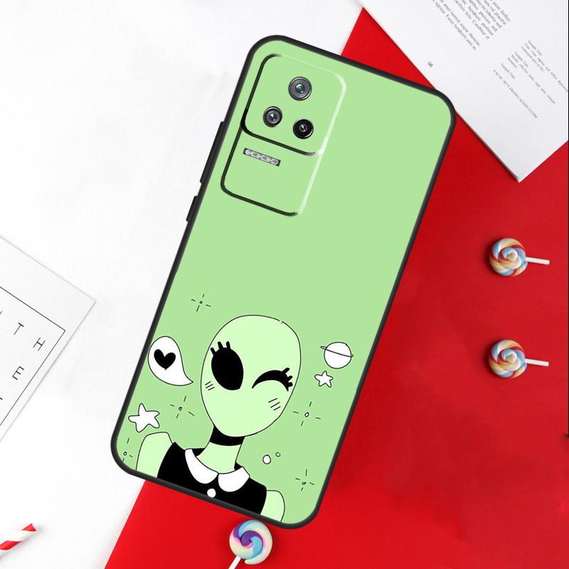 Aesthetics Cute Cartoon Alien Cover For Xiaomi 13T 11T 12T 14T Pro 13 14 15 Ultra POCO X7 Pro X3 X5 X6 F5 F6 M6 Pro Case