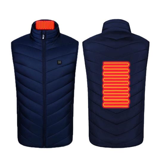 Unisex Heated Waistcoat USB Heating Jacket 3 Temp Modes 2 Zones Vest Coat Stand