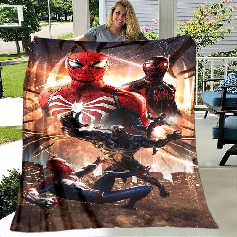 1pc Spider-Man Printing Blanket - Soft, All-Season Throw for Living Room, Bedroom,Personalized Gift with Adorable Cartoon Design