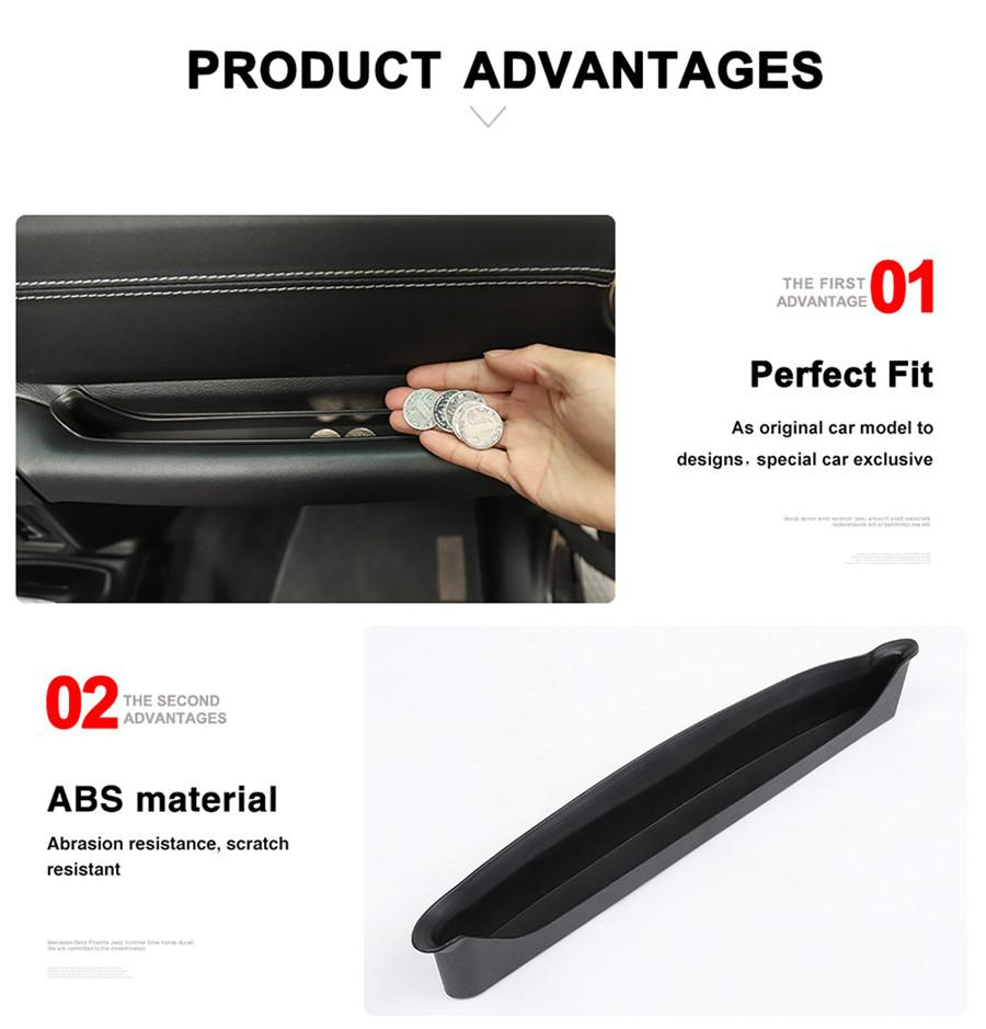 Car Inner Co-pilot Armrest Storage Box Handle Case For Jeep Wrangler JL 2018