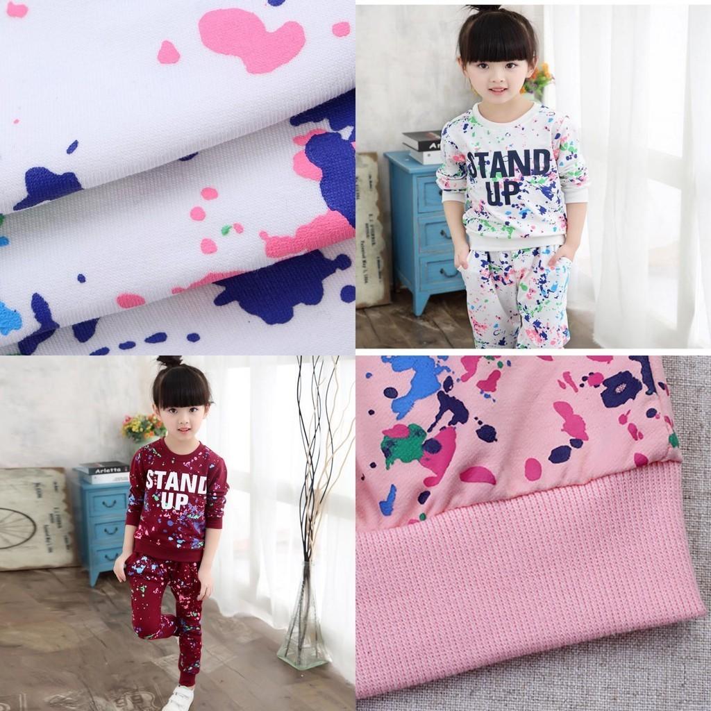 Weiches und atmungsaktives Kleinkind-Kinder-Baby-Mädchen-Outfit mit Sweatshirt und Hose