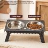 Foldable Dog Water Food Bowl Tilted Bracket Elevated Cat Feeder  Healthy Feeding