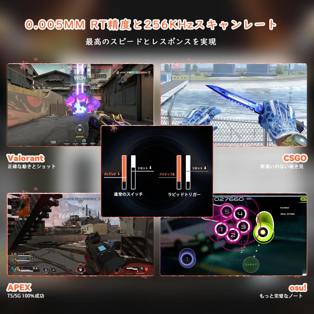 ATTACK SHARK R82HE Wired Gaming True 8K Polling Freely Interchangeable Magnetic and Mixed Compact Aviation Aluminum HIFI 256K Scan Customizable RGB