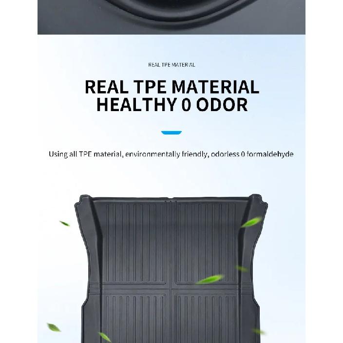 For Tesla 2024-25 Model3 Highland 3 Rear Trunk Mat TPE Car Pads Waterproof Protective Trunk Mats Upper Layer of Trunk Cushion