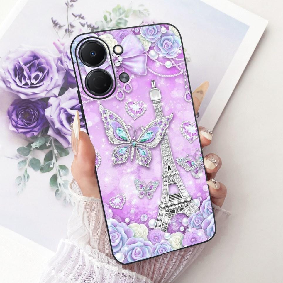Flower Butterfly Luxury Girly Fashion Casing For Tecno Spark GO 3 GO3 KN3 Phone Case Soft Slim Matte Silicone TPU Back Cover