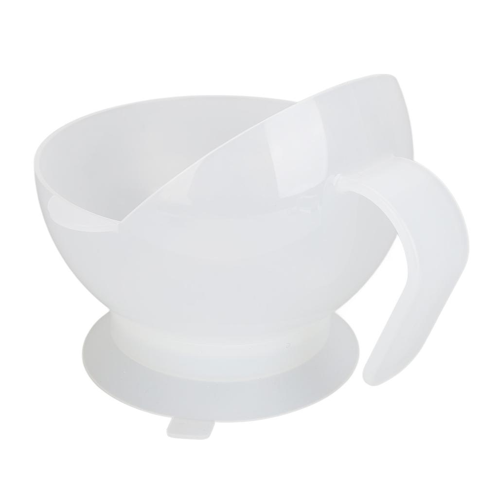 Miseczka z łyżeczką zapobiegająca rozlewaniu z przyssawką Adaptacyjna miseczka do samodzielnego karmienia dla osób starszych i niepełnosprawnych